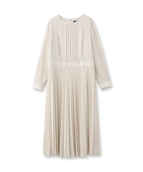 INDIVI（インディヴィ） ワンピース 「洗える」スタイルUPプリーツ