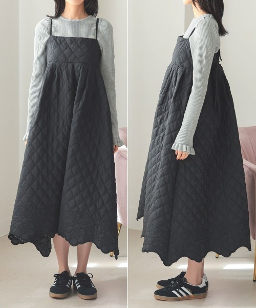 DONOBAN（ドノバン） ワンピース フラワーキルティングワンピース