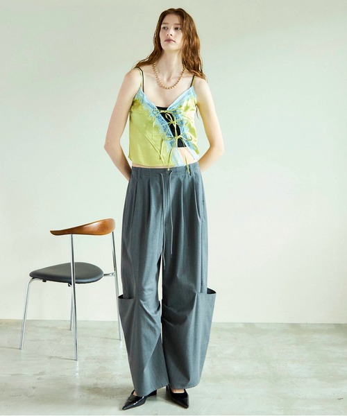 MAISON SPECIAL（メゾンスペシャル） キャミソール Lace Docking Satin