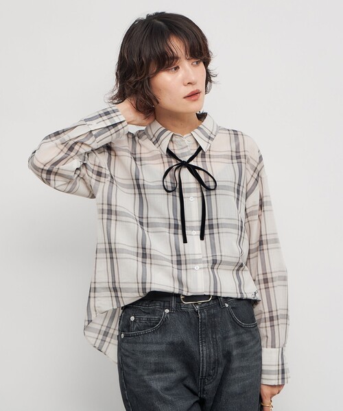 NOLLEY'S（ノーリーズ） ブラウス シャツ ウォッシャブルリボン付き