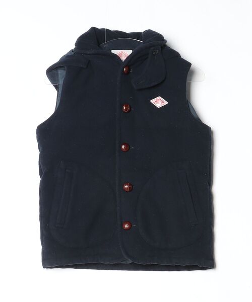 Danton（ダントン） ワンポイントダウンベスト 34 ブルー レディース