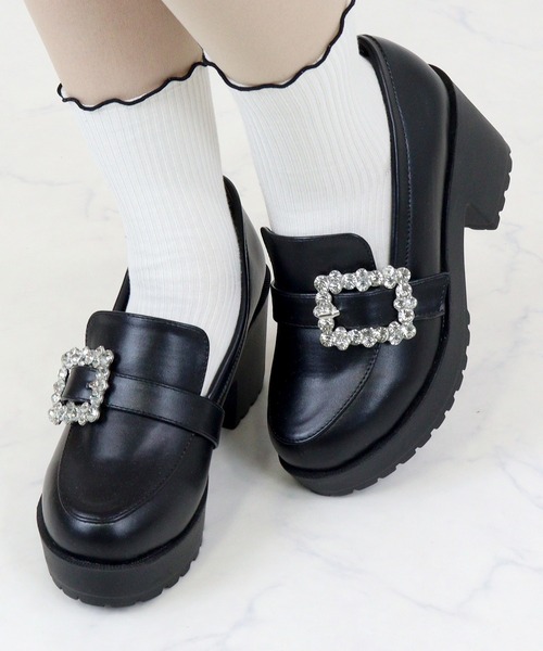 LOVEHUNTER（ラブハンター） ローファー LOVEHUNTER / 厚底ビジュー