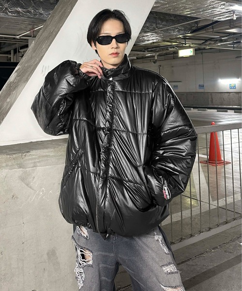 ダウンジャケット ダウン 2wayリバーシブル中綿ブルゾン メンズ