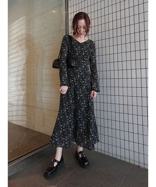 LAGUNAMOON（ラグナムーン） ワンピース ヴィンテージフラワーフレア