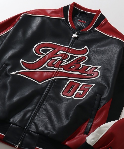 FUBU（フブ） スタジャン Faux Leather Game Jacket / フォウ レザー