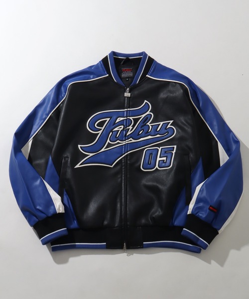 FUBU（フブ） スタジャン Faux Leather Game Jacket / フォウ レザー