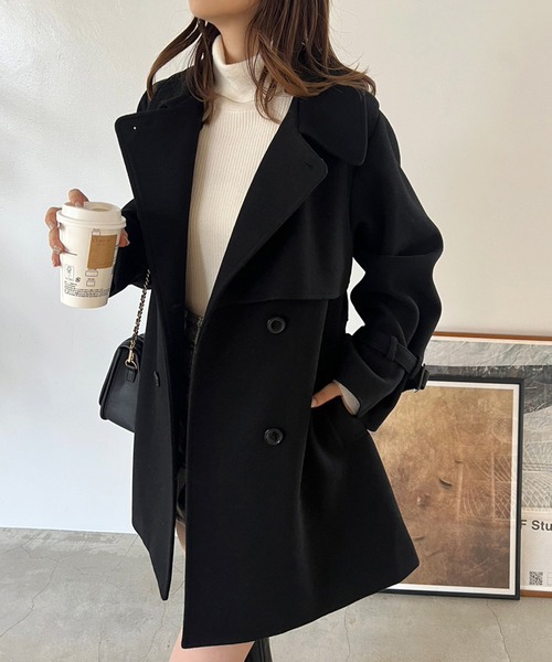 one after another NICE CLAUP コート ピーコート 2way/スタンドカラー