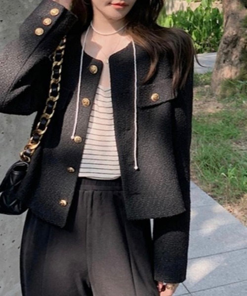 INASTUDIOS（イーナストゥディオス） ジャケット ノーカラージャケット