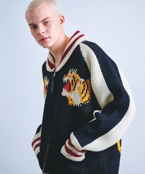 HOUSTON（ヒューストン） カーディガン COWICHAN SWEATER TIGER 手編み