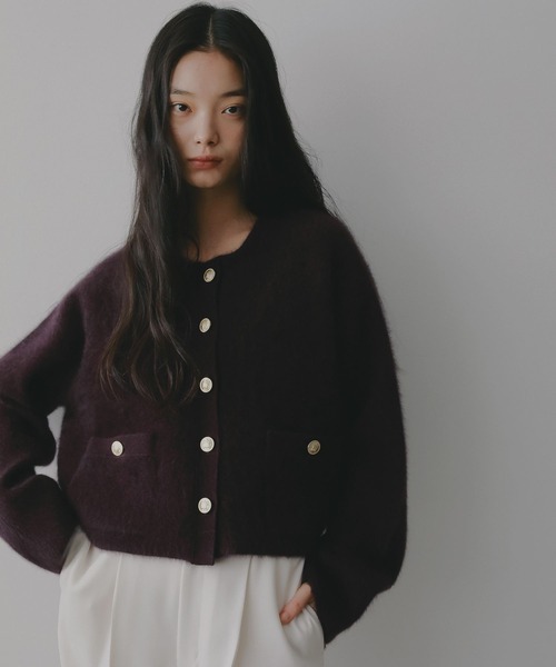 A part by（アパートバイ） カーディガン CNラクーンコンキンボタン