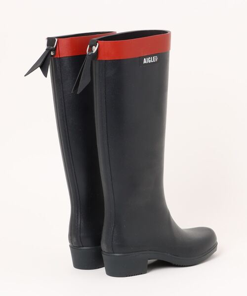 AIGLE（エーグル） 長靴 レインブーツ バックリボン配色レインロング