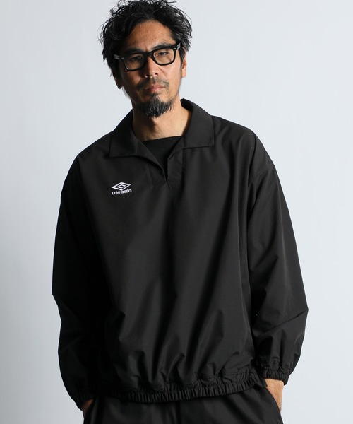 umbro（アンブロ） ナイロンジャケット × BLACK LABEL SET-UP DRILL