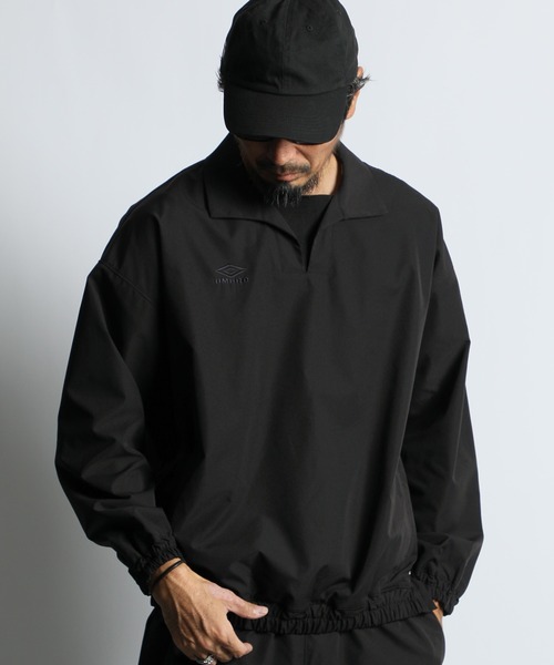 umbro（アンブロ） ナイロンジャケット × BLACK LABEL SET-UP DRILL