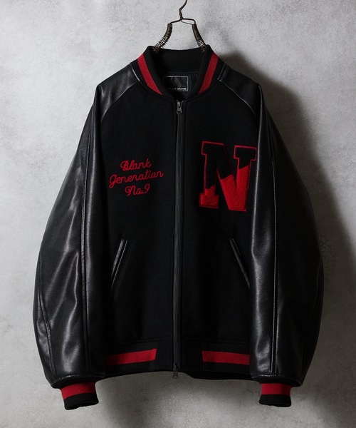 NUMBER (N)INE（ナンバーナイン） スタジャン RAGLAN SLEEVE ZIPPER