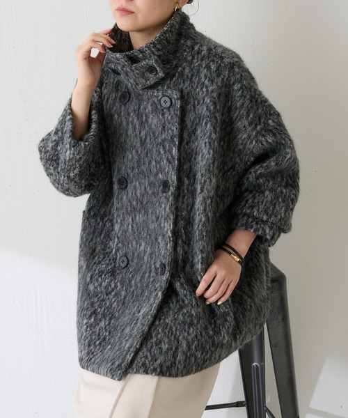 コラージュガリャルダガランテ○シャギーコート スタンドカラー