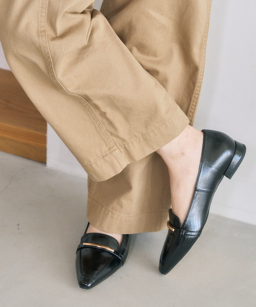 LE TALON（ル タロン） ローファー フレンチスクエアメタルローファー