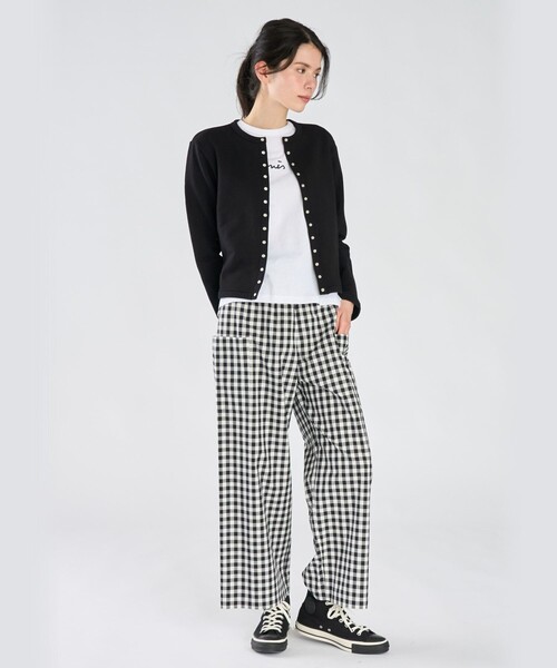 agnes b.（アニエスベー） カーディガン WEB限定 ロゴ コットン 長袖