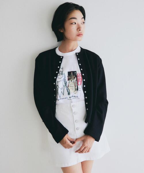 agnes b.（アニエスベー） カーディガン WEB限定 ロゴ コットン 長袖