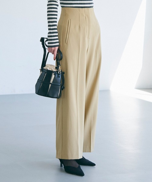 coca（コカ） パンツ 「WEB限定セール」きれいめ ハイウエストワイド