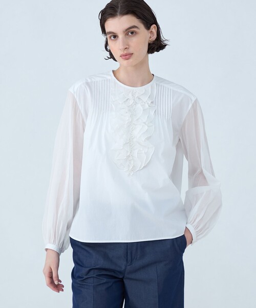 TOMORROWLAND collection ブラウス シャツ ホワイトコンビネーション