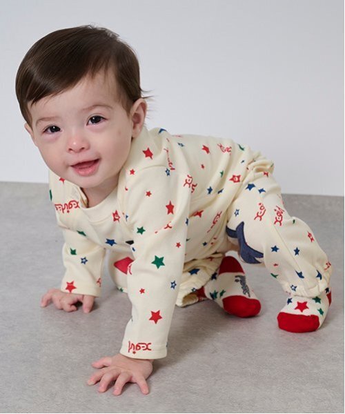 X-girl Stages（エックスガールステージス） ベビー服 ロンパース ロゴ