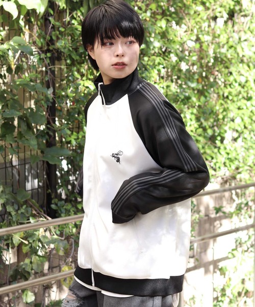 ジャージ 蜂さんワンポイント刺繍トラックジャケット ジャージ/ユニ