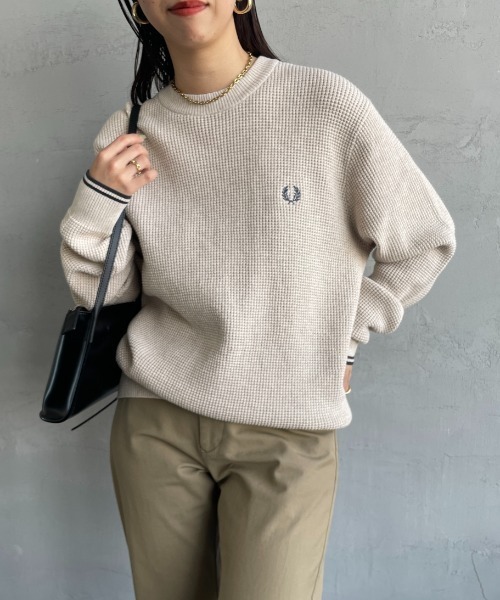 FRED PERRY（フレッドペリー） ニット セーター ワンポイントロゴ刺繍