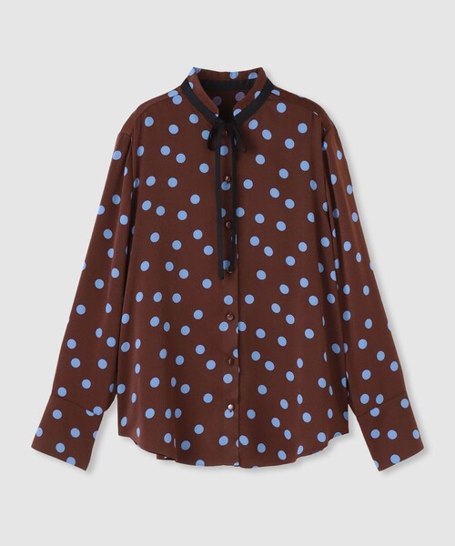 allureville（アルアバイル） ブラウス シャツ コインドットナロータイ