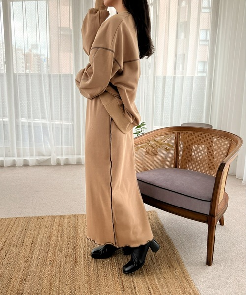 Olu.（オルドット） トレーナー スウェット 配色ステッチスウェット