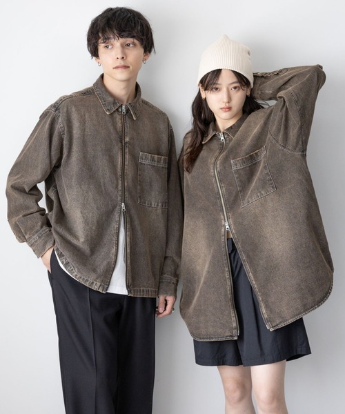 RAGEBLUE（レイジブルー） ブラウス シャツ 「UNISEX」 overdyed denim