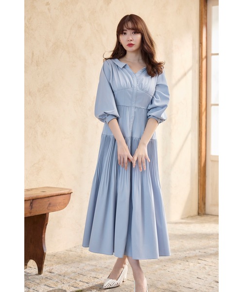Her lip to ワンピース Pleated Open Shirt Dress : ZOZOTOWN Yahoo!店