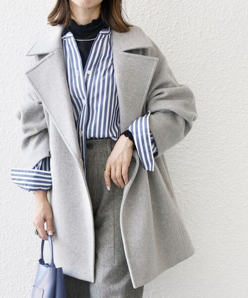 SHIPS any コート チェスターコート any: ノンミュールジングウール