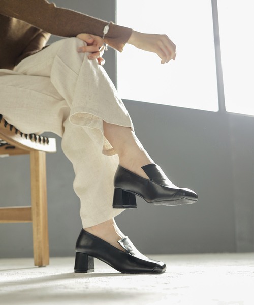 SESTO（セスト） ローファー チャンキーヒールスクエアトゥローファー