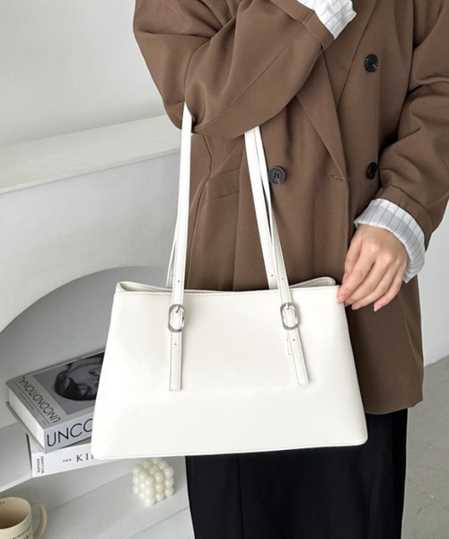 CLEA トートバッグ 「7色展開」ダブルハンドルスクエアバッグ