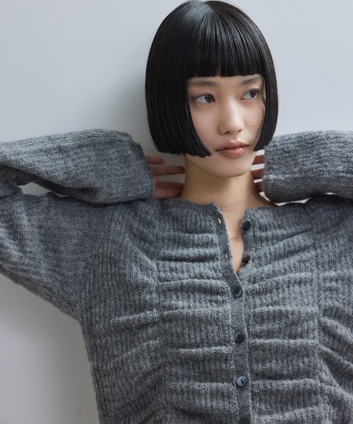 ADAM ET ROPE'（アダムエロペ） カーディガン 「WEB限定」ダブルモヘア