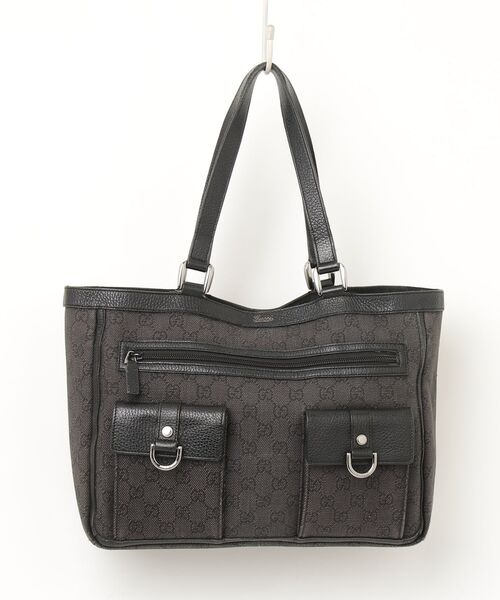 GUCCI（グッチ） GGキャンバス トートバッグ - ブラック レディース