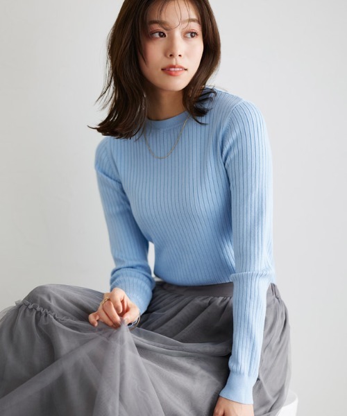 Pierrot（ピエロ） ニット セーター シルクタッチウォッシャブル