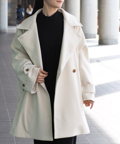 cepo（セポ） ピーコート pコート メルトンハイネックハーフコート