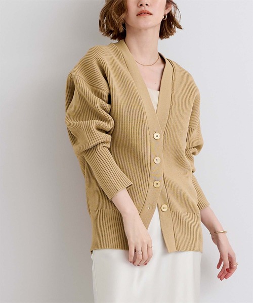 ur's（ユアーズ） カーディガン Vネックボリュームスリーブニット