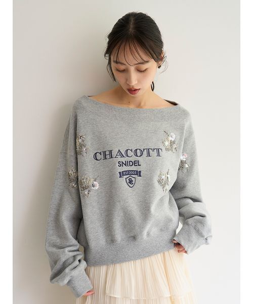 SNIDEL（スナイデル） トレーナー スウェット 「Chacott」刺繍スエット