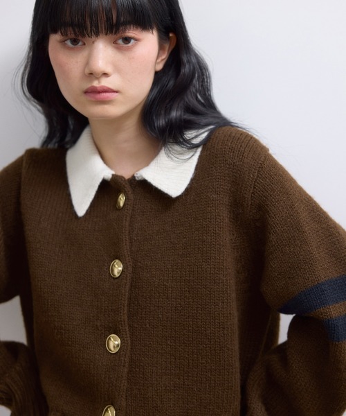 ADAM ET ROPE'（アダムエロペ） カーディガン 「WEB限定」ポロニット
