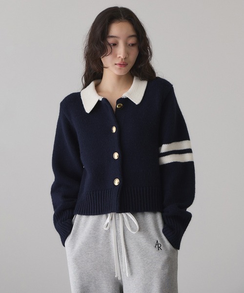 ADAM ET ROPE'（アダムエロペ） カーディガン 「WEB限定」ポロニット