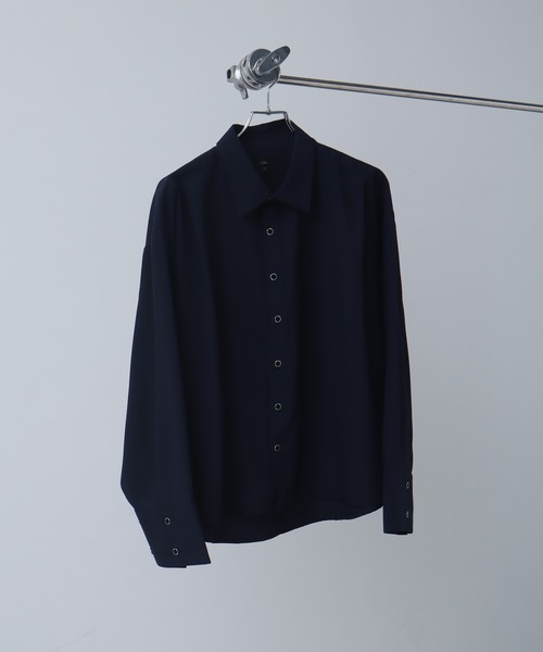 シャツ シルキースムース ヴィンテージボタン ビックカフスシャツ