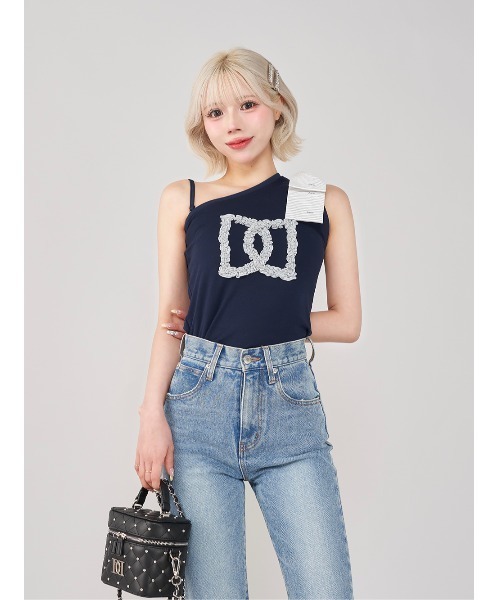 Darich（ダーリッチ） ビッグリボンワンショルトップス レディース