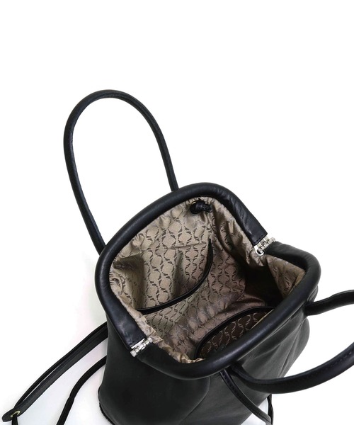 sot（ソット） トートバッグ 公式 ELEGANZAレザー 2way がま口