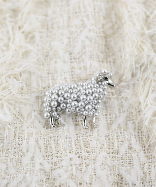 styiro（スタイロ） ブローチ カラーパールひつじブローチ レディース