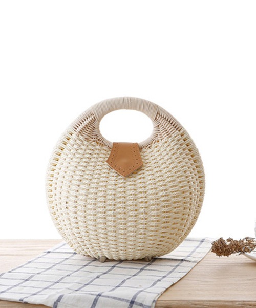 aimoha（アイモハ） かごバッグ カゴバッグ 貝殻夏かごバッグ (SS