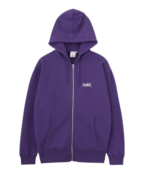 X-girl（エックスガール） パーカー LEOPARD BOX ZIP UP SWEAT HOODIE