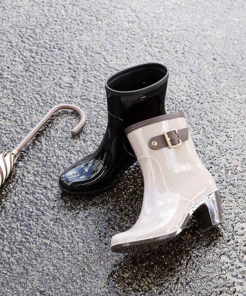 welleg（ウェレッグ） 長靴 レインブーツ ベルト ヒールレインブーツ