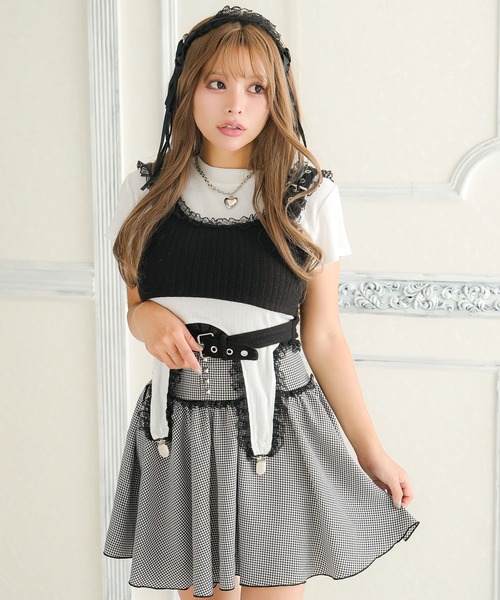 Diable baiser（ディアブルベーゼ） キャミソール リブレースビスチェ